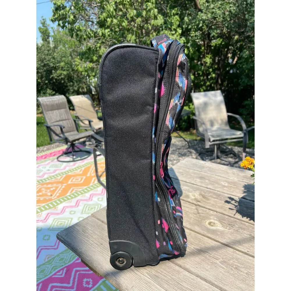 Dakine roller duffel bag Aztec diamond pink travel luggage bag carry on size 22”